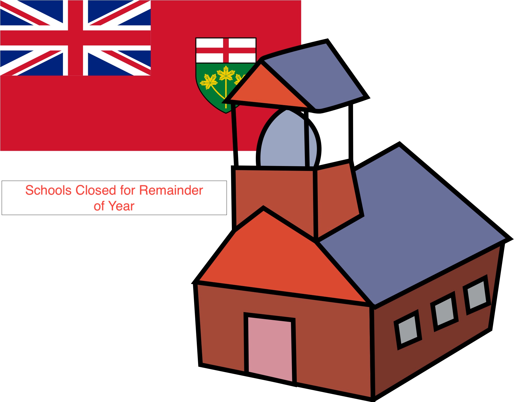 Ontario Flag and School House